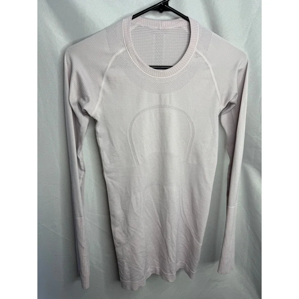 Lululemon Swiftly Tech Long Sleeve 2.0 Lavender Pink Crew Neck Running Shirt